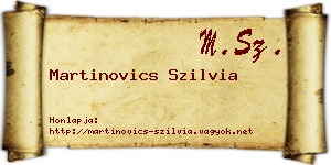 Martinovics Szilvia névjegykártya